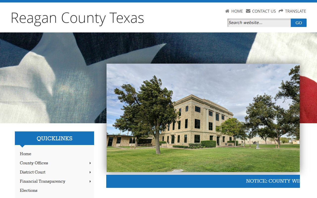 Reagan County criminal records government directory